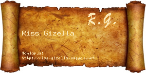 Riss Gizella névjegykártya